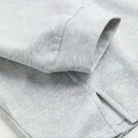 H&M, Fitted Sweatshirt Dress, Light gray melange/A, Small. - Picture 3 of 10